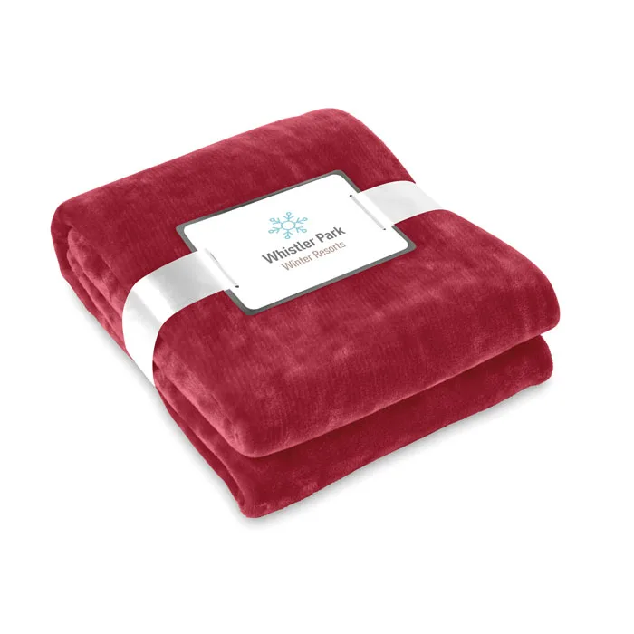 Plaid polaire personnalisé avec étiquette logo